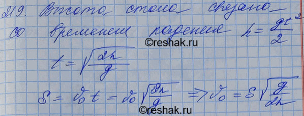 Изображение Тело брошено горизонтально с некоторой высоты с начальной скоростью 10 м/ с. Через какое время вектор скорости будет направлен под углом 45° к...